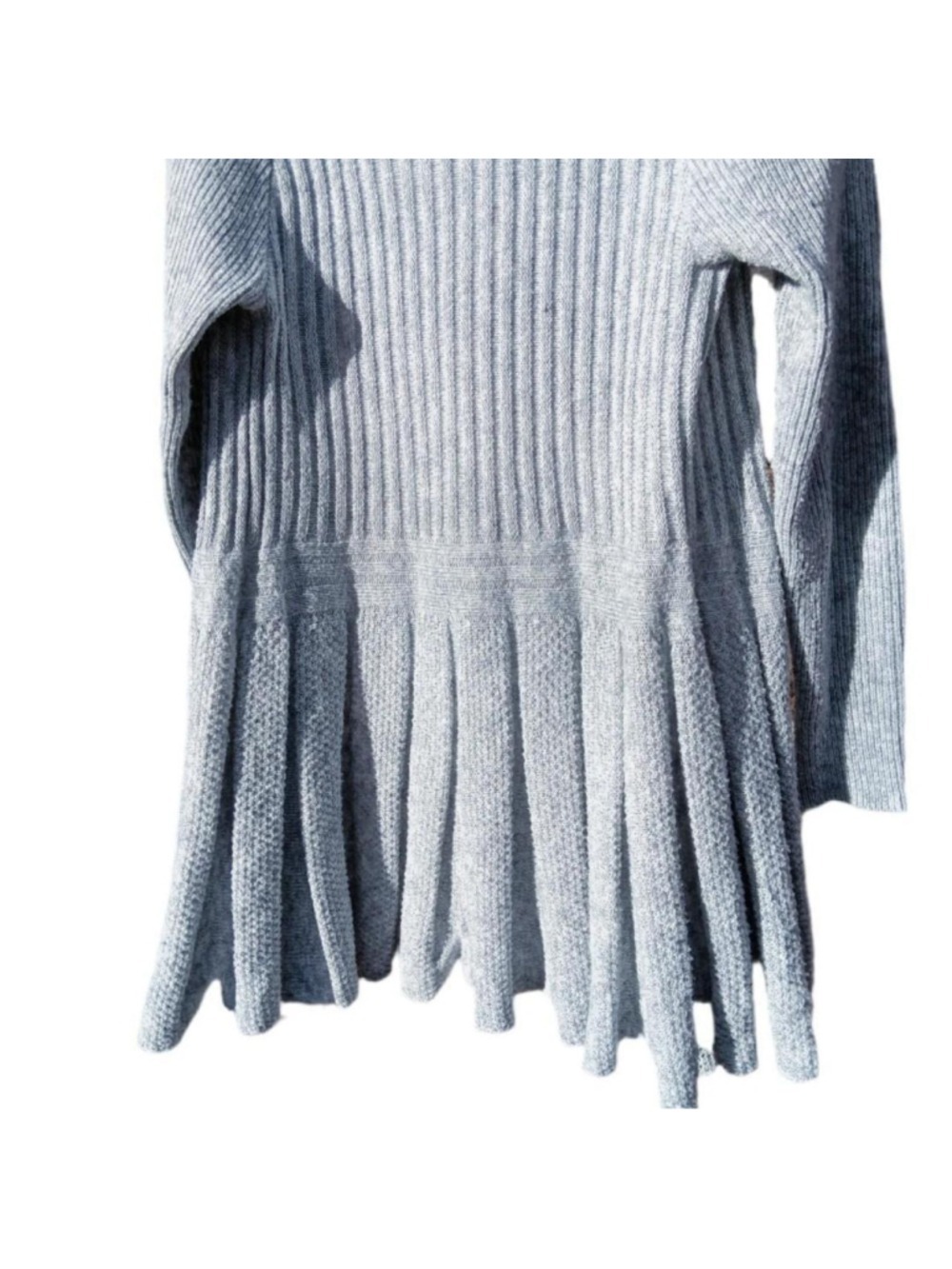 Shein Cardigan Sweater Open Front Pale Blue Wool Size S